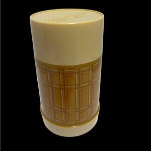 VINTAGE ALADDIN THERMOS‎ TAN PLAID